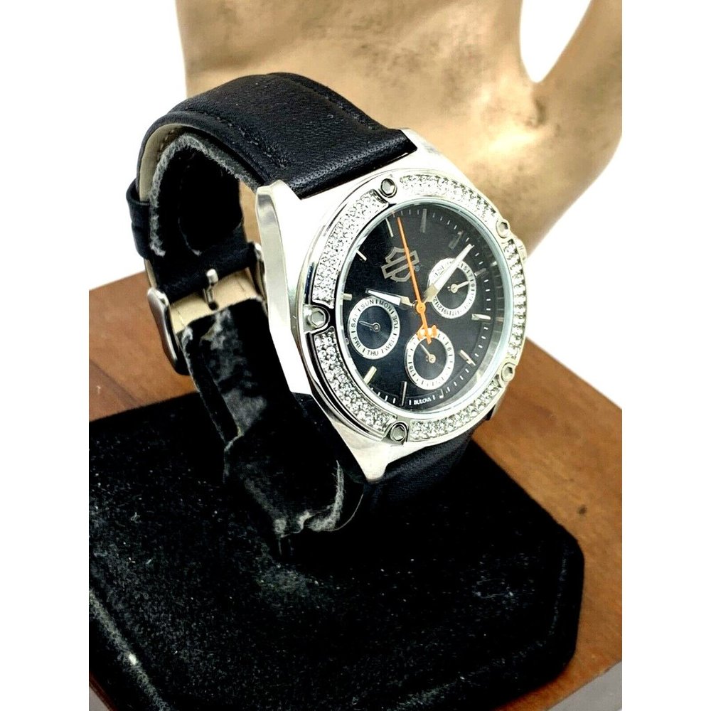Bulova Silver and Black Women's Watch - Picture 2 of 14
